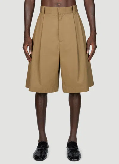 Bottega Veneta Cotton Gabardine Bermuda Shorts In Multi