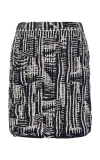 Bottega Veneta Cotton Intrecciato-knit Mini Skirt In Black,white