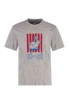Bottega Veneta Graphic Rabbit-print Crushed Cotton Jersey T-shirt In Gray