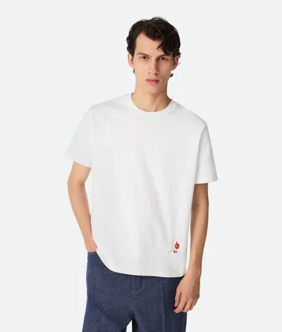 Bottega Veneta T-shirt Aus Baumwolljersey In White