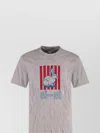 Bottega Veneta Graphic Rabbit-print Crushed Cotton Jersey T-shirt In Gray