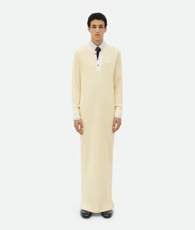 Bottega Veneta Cotton Knitted Dress In Beige