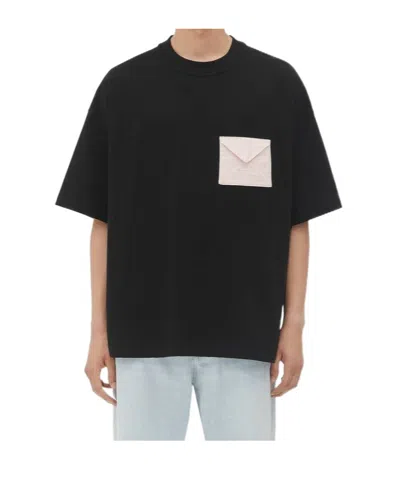 Bottega Veneta Cotton Knitted Loose T-shirt In Black