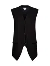 Bottega Veneta Oversized Cotton-blend Melange Vest In Brown