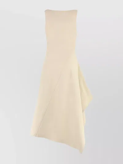 Bottega Veneta Cotton Midi-dress Asymmetric Hem