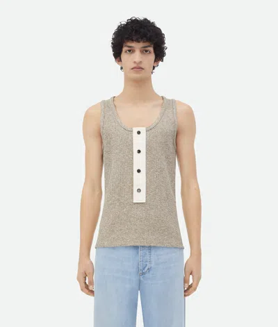 Bottega Veneta Bottega  Veneta Cotton Mouline Jersey Tank Top In Beige