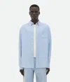 Bottega Veneta Cotton Oxford Relaxed Shirt In Blue