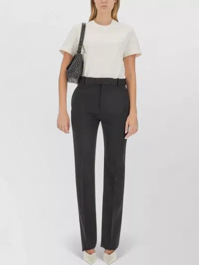Bottega Veneta Cotton Pants Regular Fit Straight Leg In Black