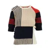 Bottega Veneta Cotton Patchwork Sweater In Multicolor