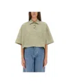 Bottega Veneta Cotton Pique Polo Shirt In Green