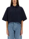Bottega Veneta Cotton Pique Polo Shirt In Black