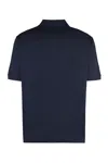 Bottega Veneta Short Sleeve Cotton Polo Shirt In Blue