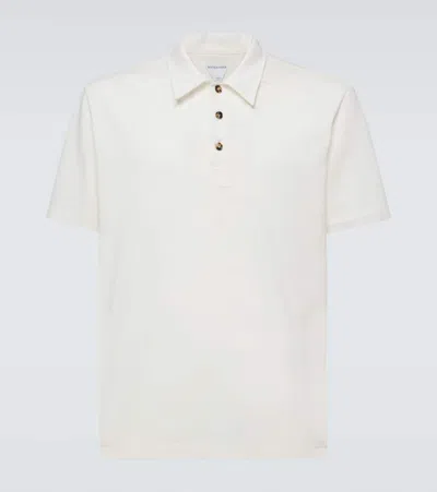 Bottega Veneta Cotton Piqué Polo Shirt In White