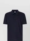 Bottega Veneta Blue Polo With Classic Collar And Embroidered Logo On The Front In Tone On Tone Cotto In Blue