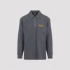 Bottega Veneta Mens Dark Grey Melange Melange Long-sleeve Cotton Polo Top Xl In Gray