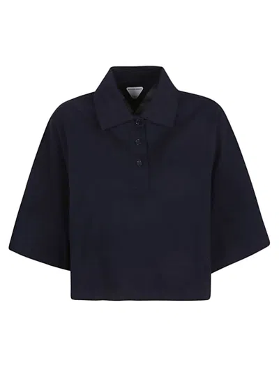 Bottega Veneta Cotton Polo Shirt In Blue