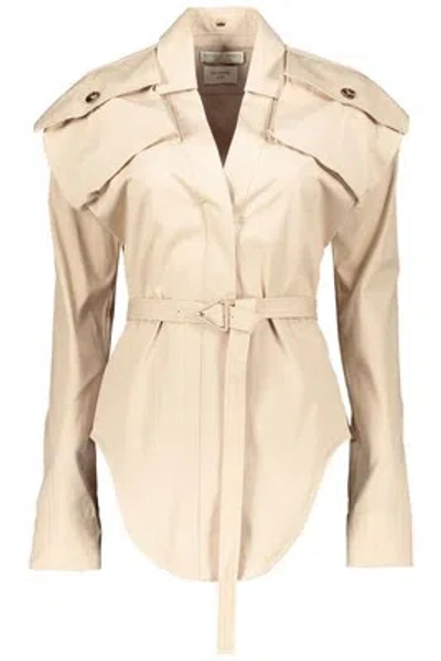 Pre-owned Bottega Veneta Cotton Poplin Shirt In Beige