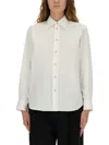 Bottega Veneta Women Cotton Poplin Shirt In White