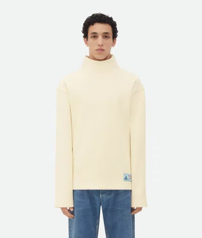 Bottega Veneta Cotton Rib T-shirt In Yellow