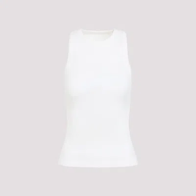 Bottega Veneta Cotton Ribbed Tank Top In White