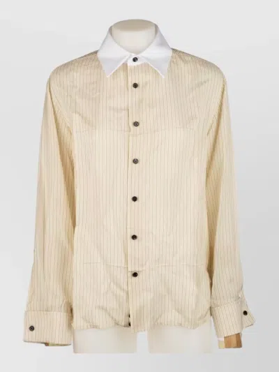 Bottega Veneta Cotton Shirt In Neutral