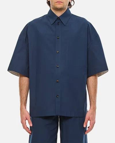 Bottega Veneta Bottega  Veneta Compact Cotton Shirt In Blue