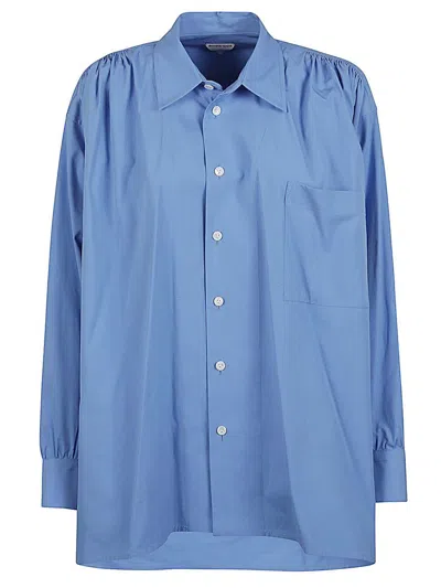 Bottega Veneta Cotton Shirt In Blue