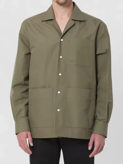 Bottega Veneta Cotton Shirt Jacket Regular Fit In Green