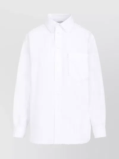 Bottega Veneta Cotton Shirt Zigzag Trim