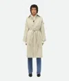 Bottega Veneta Womens Rock Spread-collar Relaxed-fit Cotton And Silk-blend Cape In Rock