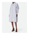 Bottega Veneta Cotton Stripe Dress In White