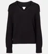 Bottega Veneta Stretch Cotton Blend Polo Shirt With Ribbed Texture In Black