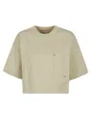 Bottega Veneta Short T-shirt With Round Neck In Beige