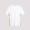 Bottega Veneta Checkered Tshirt Made Of Soft Cotton Jersey In Chalk Multicolour