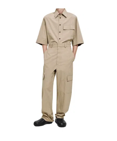 Bottega Veneta Cotton Toile Cargo Pants In Brown