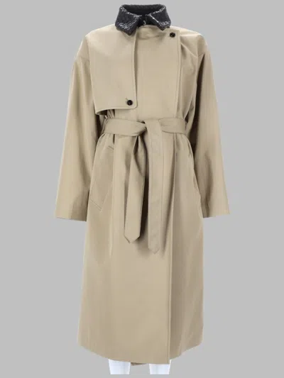 Bottega Veneta Cotton Trench Coat In Neutral