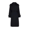 Bottega Veneta Cotton Trench Coat In Blue