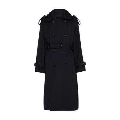Bottega Veneta Cotton Trench Coat In Blue