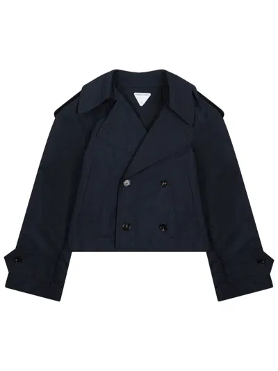 Bottega Veneta Cotton Trench Jacket In Blue