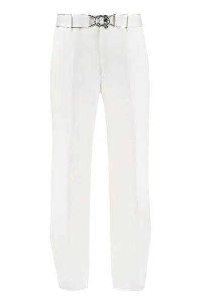 Bottega Veneta Cotton Trousers In White