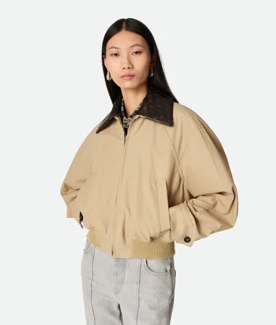 Bottega Veneta Blouson Aus Baumwolltwill In Beige