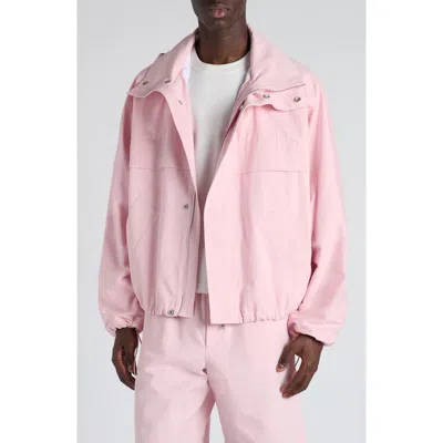 Bottega Veneta Cotton Twill Blouson Jacket With Packable Hood In Pink