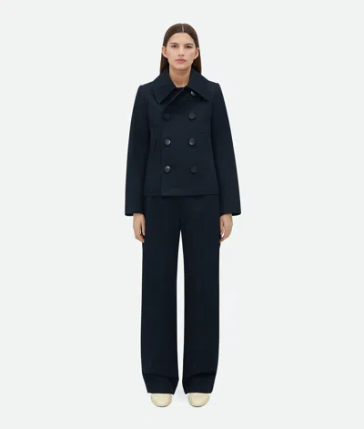 Bottega Veneta Cotton Twill Caban In Midnight Blue
