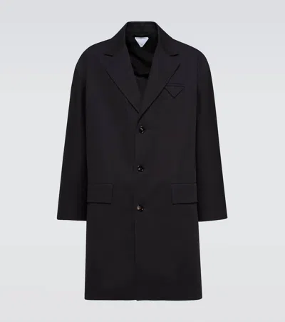 Bottega Veneta Cotton Twill Coat In Black