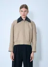 Bottega Veneta Beige Jacket With Removable Collar With Intrecciato Motif In Cotton Woman In Brown