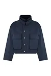 Bottega Veneta Cotton Twill Jacket In Blue