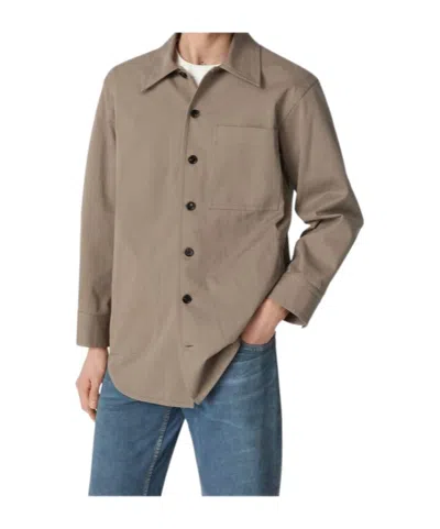 Bottega Veneta Cotton Twill Overshirt In Brown