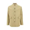 Bottega Veneta Cotton Twill Overshirt In Beige