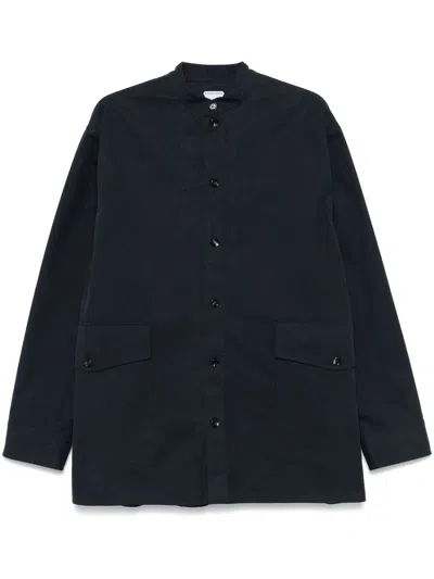 Bottega Veneta Cotton Twill Overshirt In Blue
