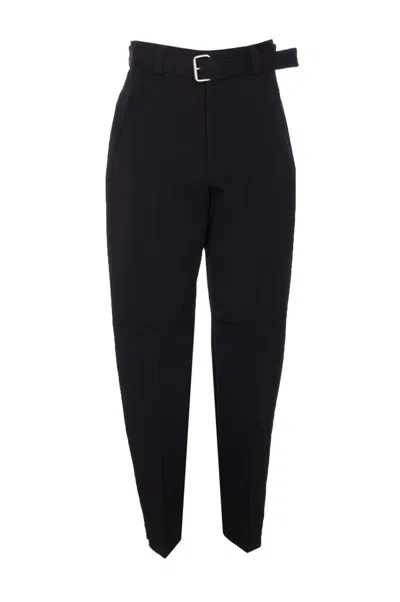 Bottega Veneta Cotton Twill Pants In Black